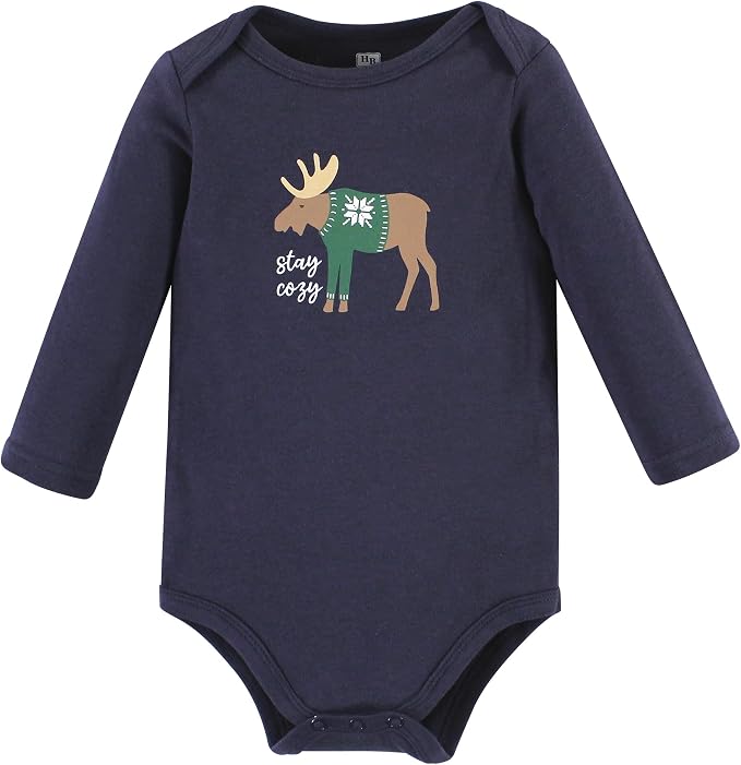 Hudson Baby baby-boys Cotton Long-sleeve Bodysuits 3-pack - Image 3