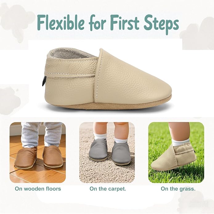 Genuine Leather Baby Booties Soft Sole Toddler Walking Shoes - Image 6