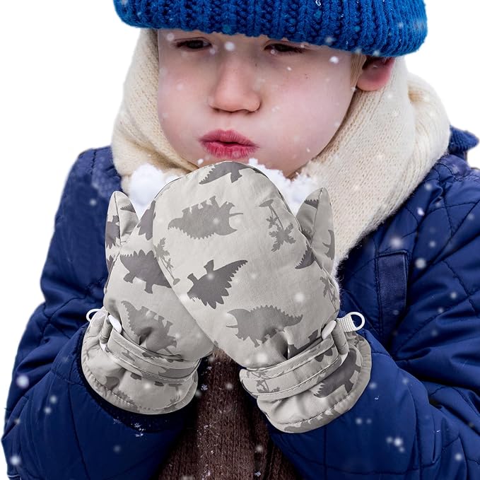 Fleece Lined Mittens for Baby Boys Girls, Baby Toddler Little Kids Winter Warm - Image 6