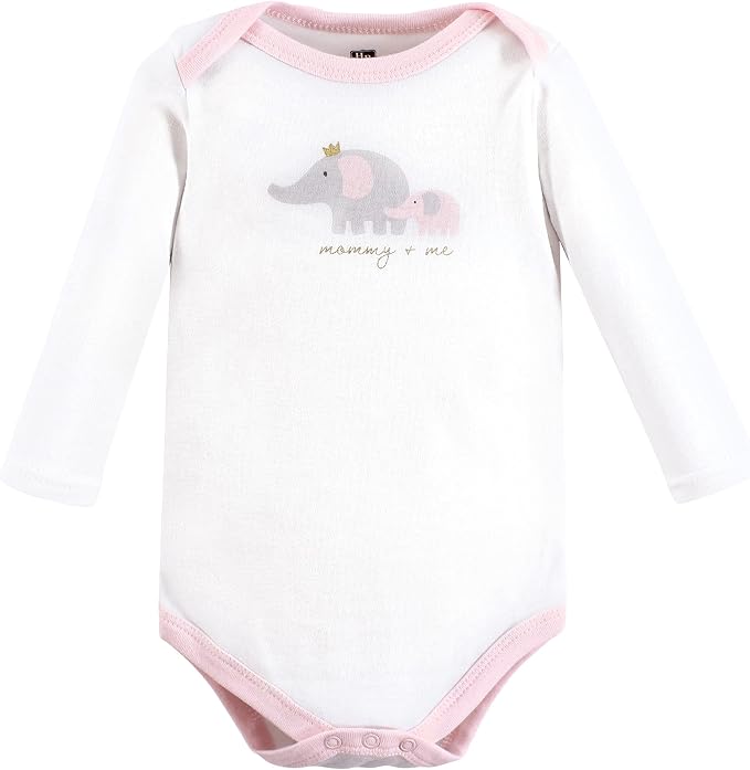 Hudson Baby Baby Girls' Cotton Long-sleeve Bodysuits 3-pack - Image 3