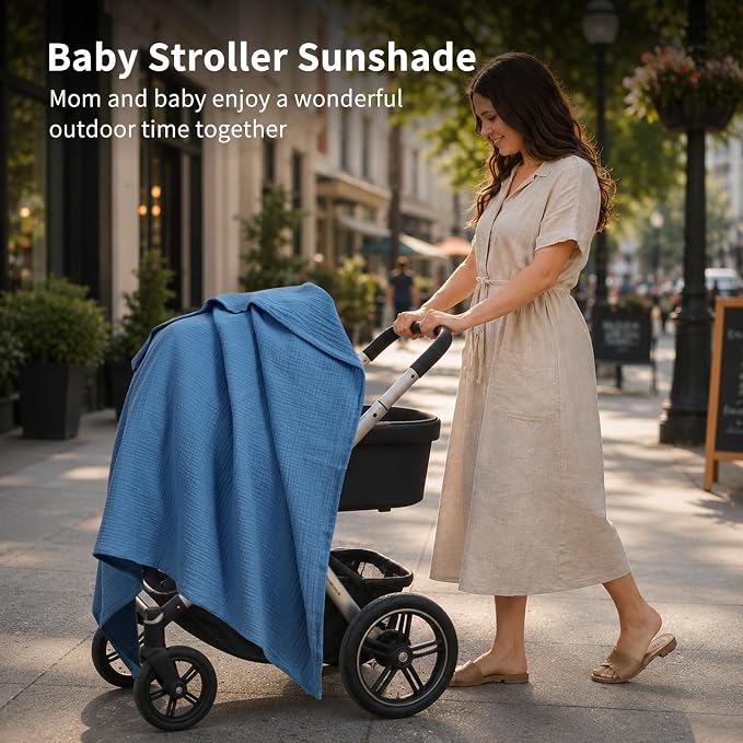 NESTALLY Cocoon Muslin Swaddle Blankets 4 Pack, Soft Breathable Large 47"x47" - Image 7
