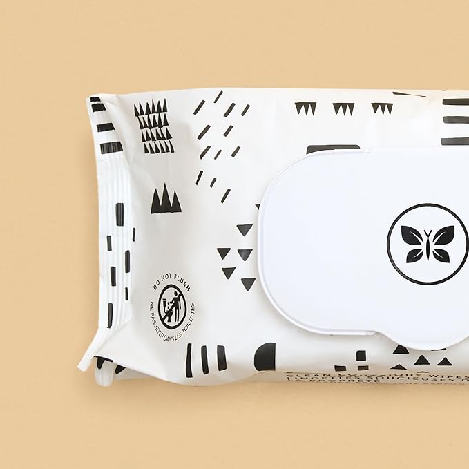 The Honest Company Clean Conscious Multi-Use Wipes Hypoallergenic and Unscented for Sensitive Baby Skin Over 99% Water Compostable Plant Based Baby Wipes Pattern Play 60 Count