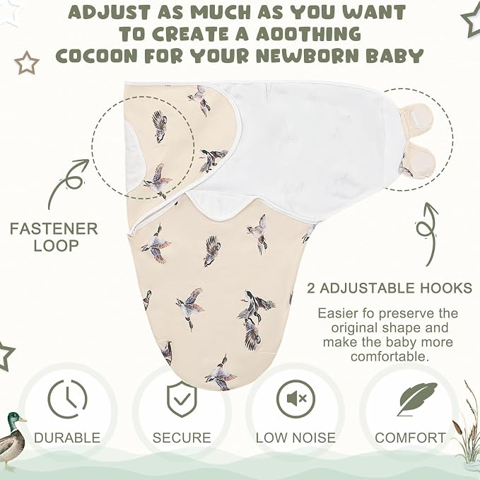 CroBlissful 4 Pack Mallard Duck Swaddles - Image 3