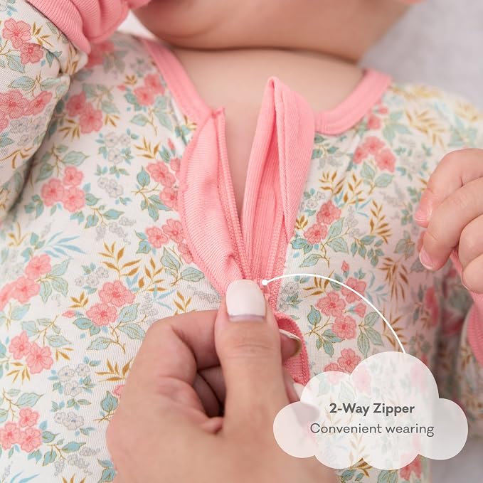 pureborn Baby Sleeper Viscose from Bamboo Zipper Footies 0-24 Months - Image 4