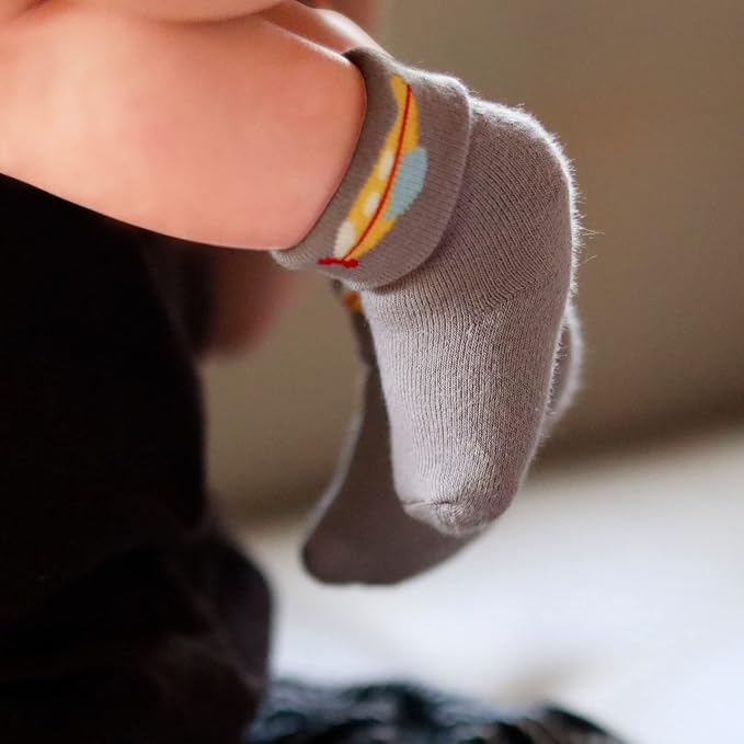RATIVE Newborn Baby Socks 0-6, 6-12 Months Terry Turn Cuff Socks - Image 8