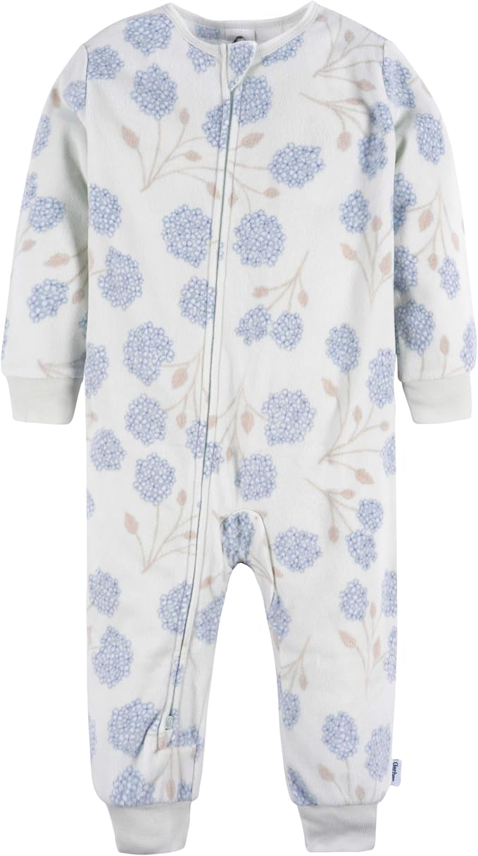Gerber Baby & Toddler Girls Loose Fit Fleece Footless Pajamas 3-Pack - Image 9