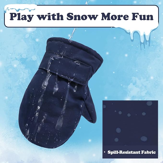 Sarfel Toddler Mittens Waterproof Toddler Gloves Baby Winter Mittens Toddler - Image 2