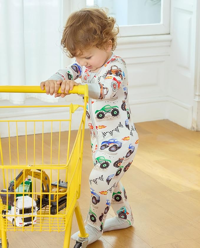 babee Reshinee Bamboo Viscose Baby Footie Pajama, Zipper Sleeper Boys Girls | - Image 9