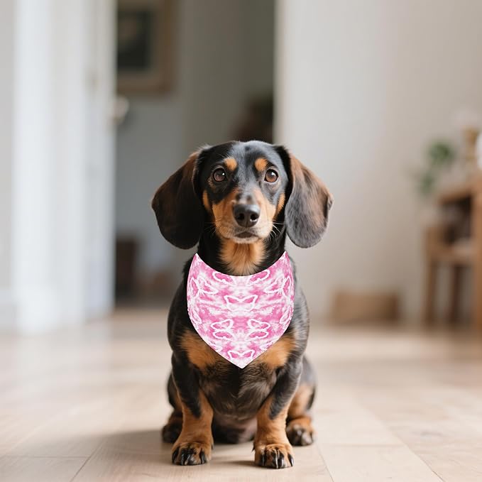 7 PCS Medium Tie Dye Dog Bandanas Hemming Seam Edge Dog Bandana - Image 6