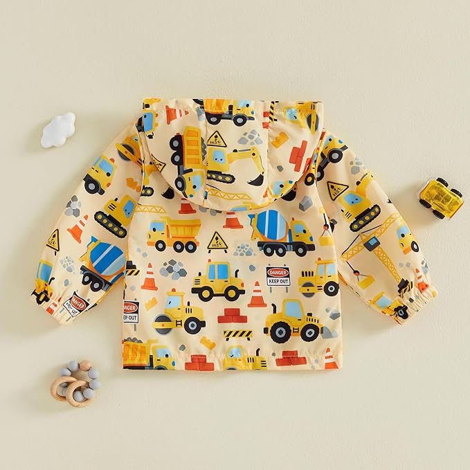 Toddler Windbreaker Jacket Baby Girl Hooded Zip Up Sweatshirt Winter Jacket - Image 6
