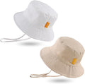 JANGANNSA Cotton Baby Sun Hat Infant Toddler Boys Girls Bucket Hats Summer Sun by JANGANNSA