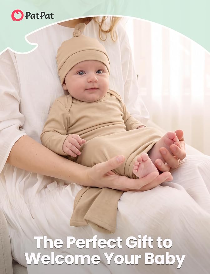 PATPAT Baby Sleeper Gown with Hat - Image 2