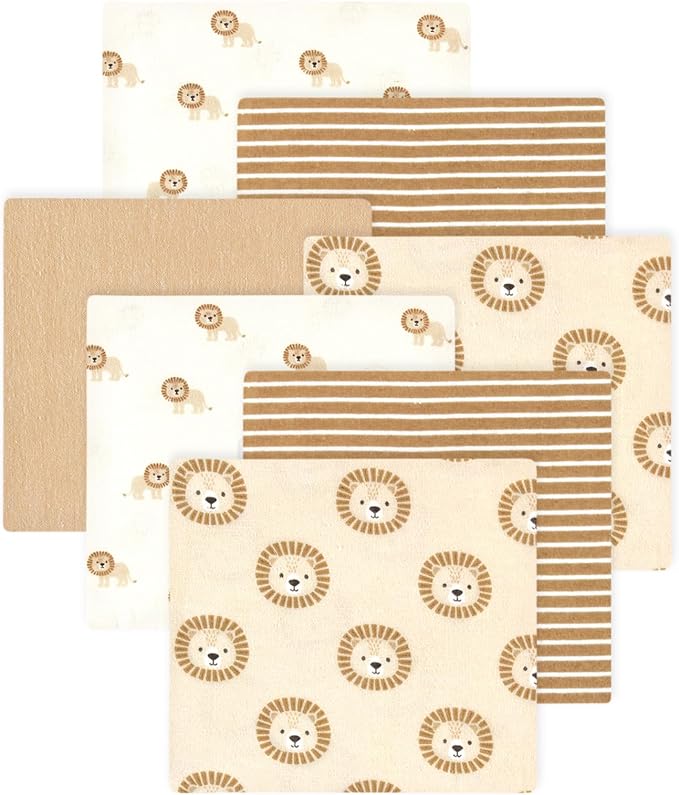 Little Treasure Hudson Baby Cotton Poly Flannel Receiving Blankets Multipack by HudsonBaby