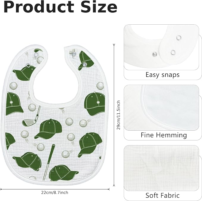 Baby Bibs for Baby Boys Girls 6-Pack - Image 3