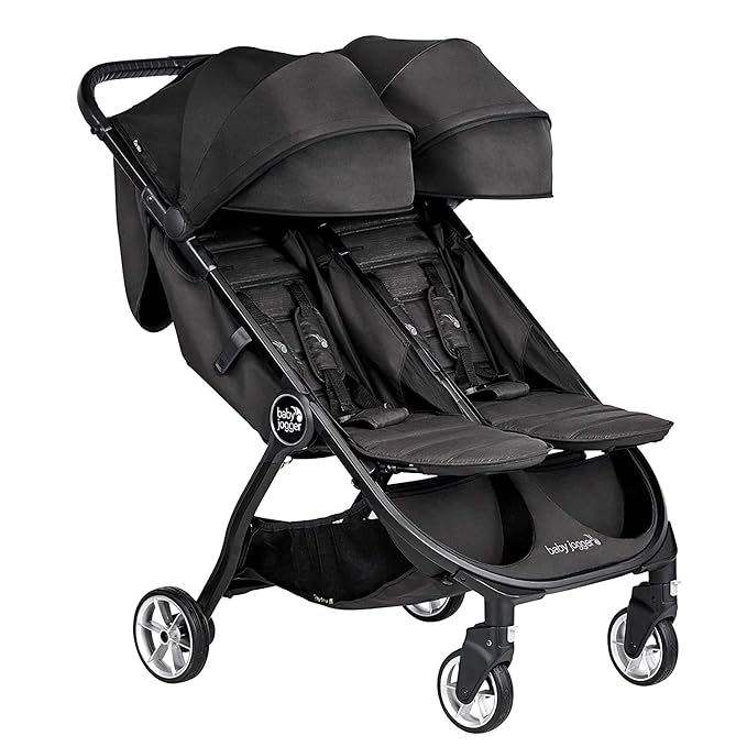 Baby Jogger City Tour 2 Double Stroller Compact & Sleek Twin Design with Easy-To-Maneuver Features Ideal for Growing Kids Plush Imported