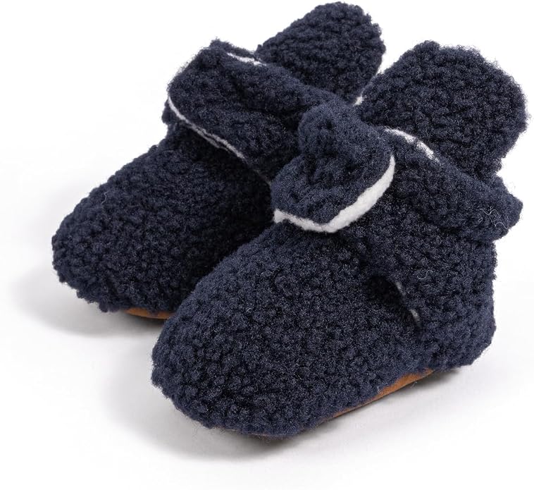 Babelvit Newborn Baby Boy Girl Soft Fleece Booties Stay On Infant Slippers by Babelvit