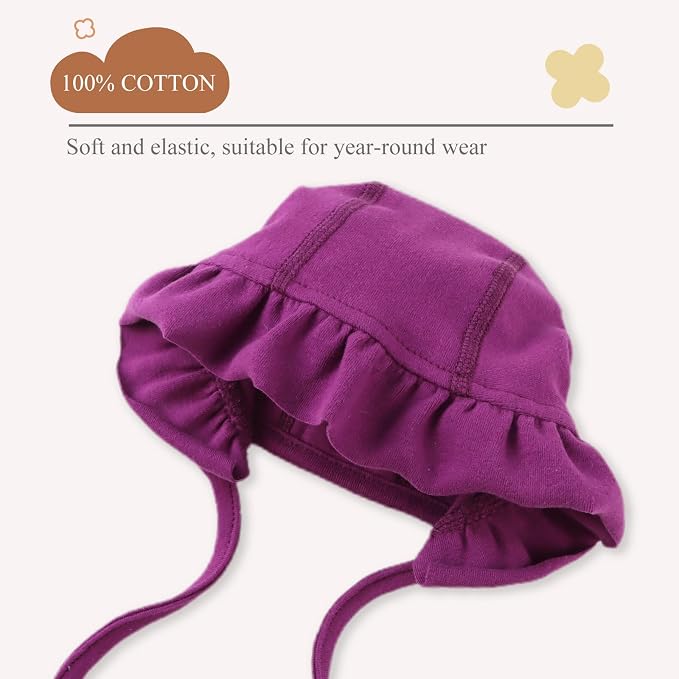 Lovely Baby Girl Hospital Hat Soft Cotton Newborn Beanie Winter Baby Hats - Image 3