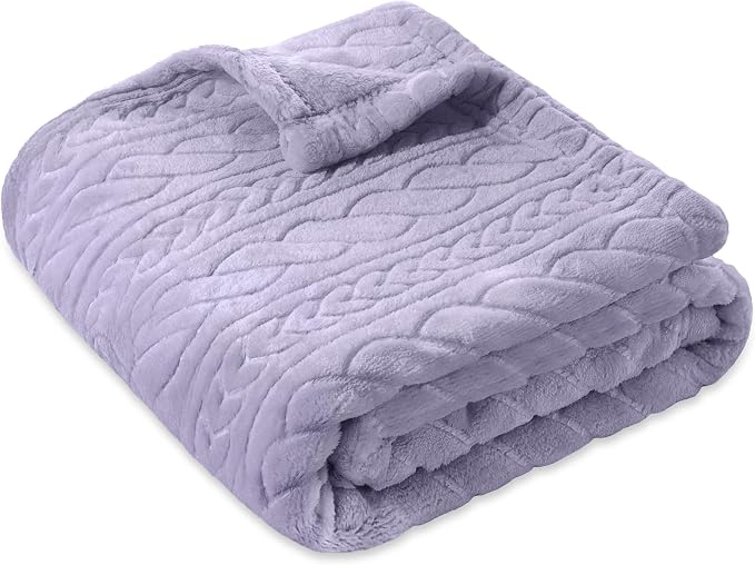BORITAR 3D Fleece Baby Blanket for Girls 30 x 40 Inch Purple | Soft Fluffy by BORITAR