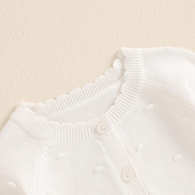 Baby Girl Cardigan Long Sleeve Button Up Sweater Toddler Girl Fall Outfits - Image 7