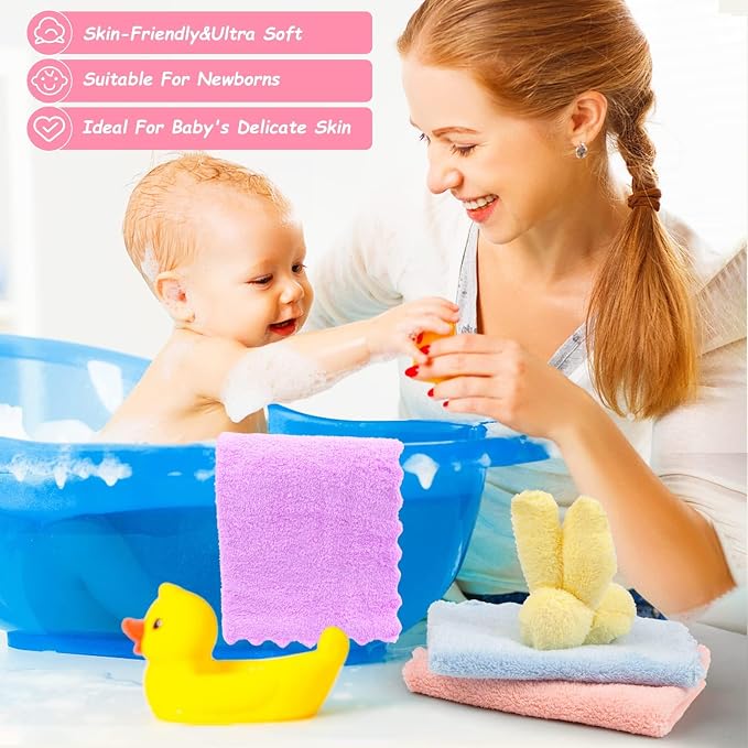 Orighty Baby Washcloths 24-Pack, Microfiber Coral Fleece Baby Towels, Super - Image 7