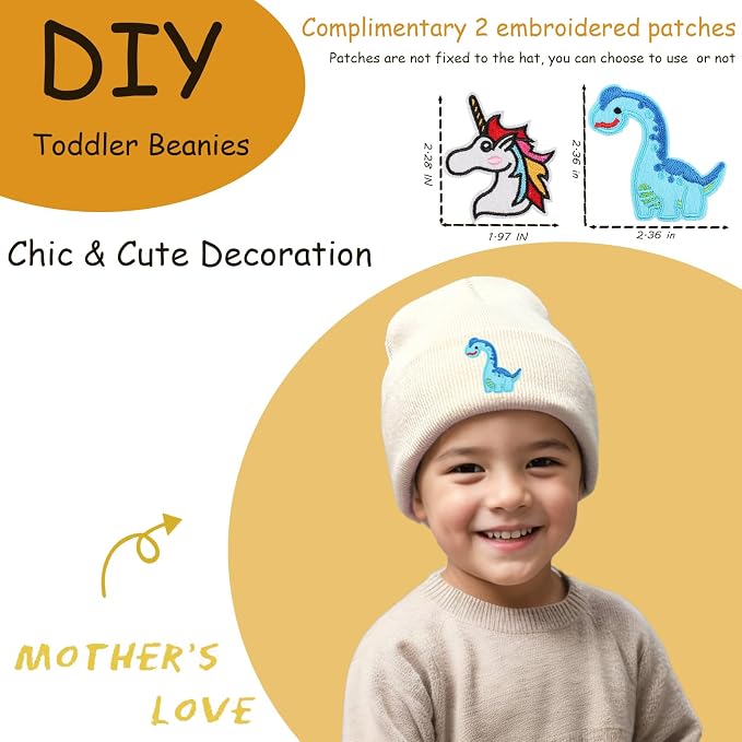 vidsel 100% Cotton Toddler Beanie Hats - Image 4