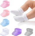 Newborn Socks 0-3 Months Preemie Infant Cotton Terry Ankle Socks 6 Pairs by Miniangel