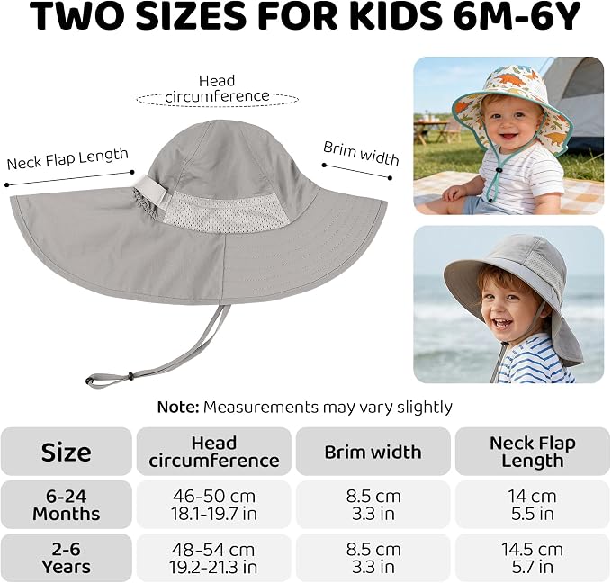 Baby Sun Hat with Neck Flap UPF 50+ - Image 6