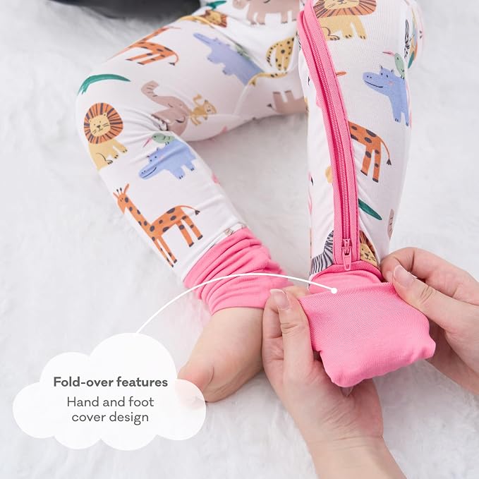pureborn Baby Sleeper Viscose from Bamboo Zipper Footies 0-24 Months - Image 6