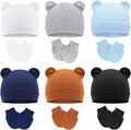 BQUBO Newborn Baby Hats Mittens Set Hospital Hat Beanie Infant Caps Baby Gloves by DRESHOW
