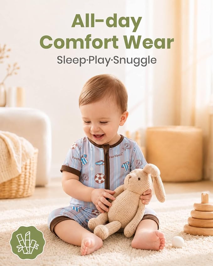 OPAWO Bamboo Sleepers for Baby Boy Pajamas Bamboo Pajamas Baby Romper 0-24M | 2 - Image 6