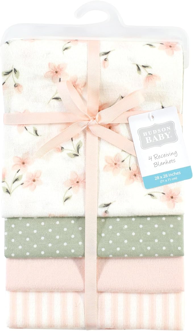 Hudson Baby Unisex Baby Cotton Poly Flannel Receiving Blankets, One Size - Image 3