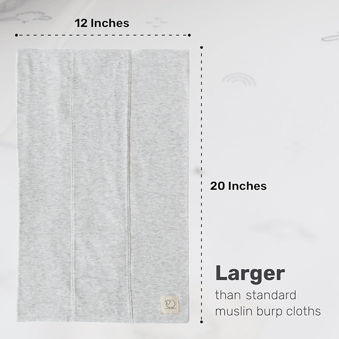 Snug Baby Cotton Burp Cloths, Lightweight Soft Color Feeding Essentials - Image 3
