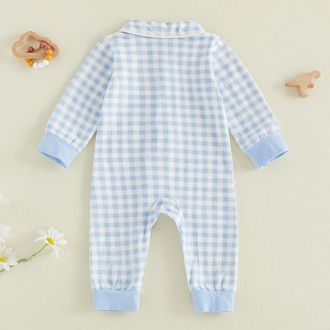 Seyurigaoka Newborn Baby Boy Girl Romper Long Sleeve Zipper Jumpsuit - Image 7