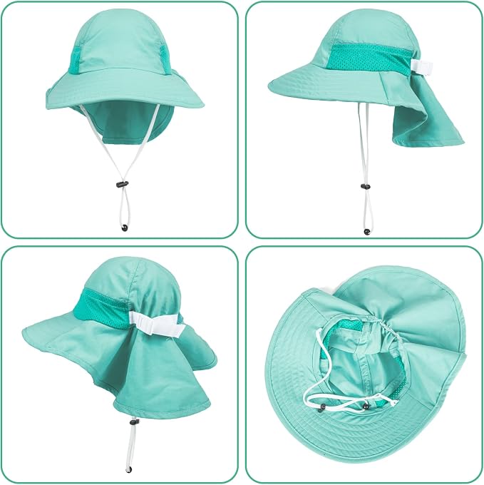 Toddler Baby Sun Hat Kids Summer Beach Essentials Adjustable Beach Hats - Image 4
