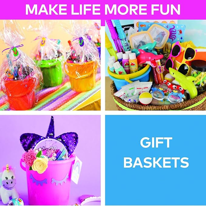 Fun Express Sand Buckets for Kids 12 Pack - Premium 7 Inch Beach Buckets with Easy-Grip Handles | Durable Plastic Sand Toys for Ages 3+ | Perfect for Beach, Sandbox & Pool Play