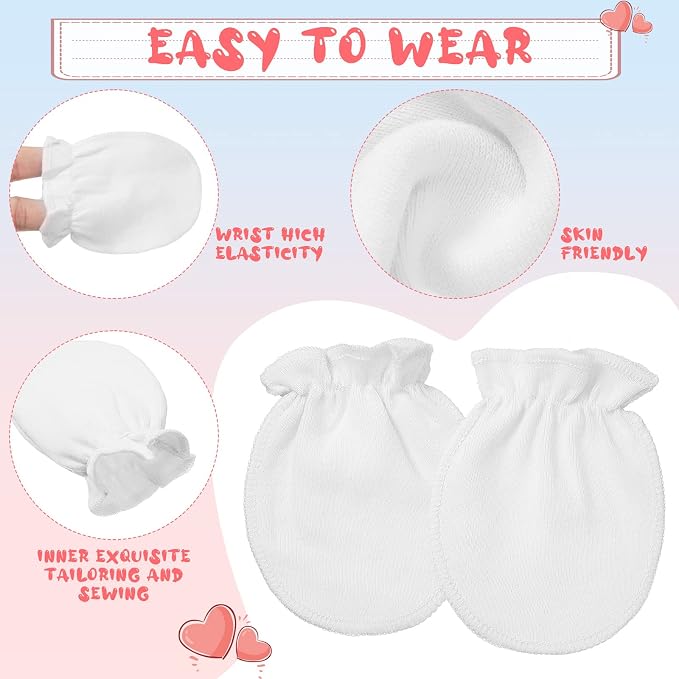Syhood 9 Pairs Newborn Infant Mittens 0-6 Months - Image 3