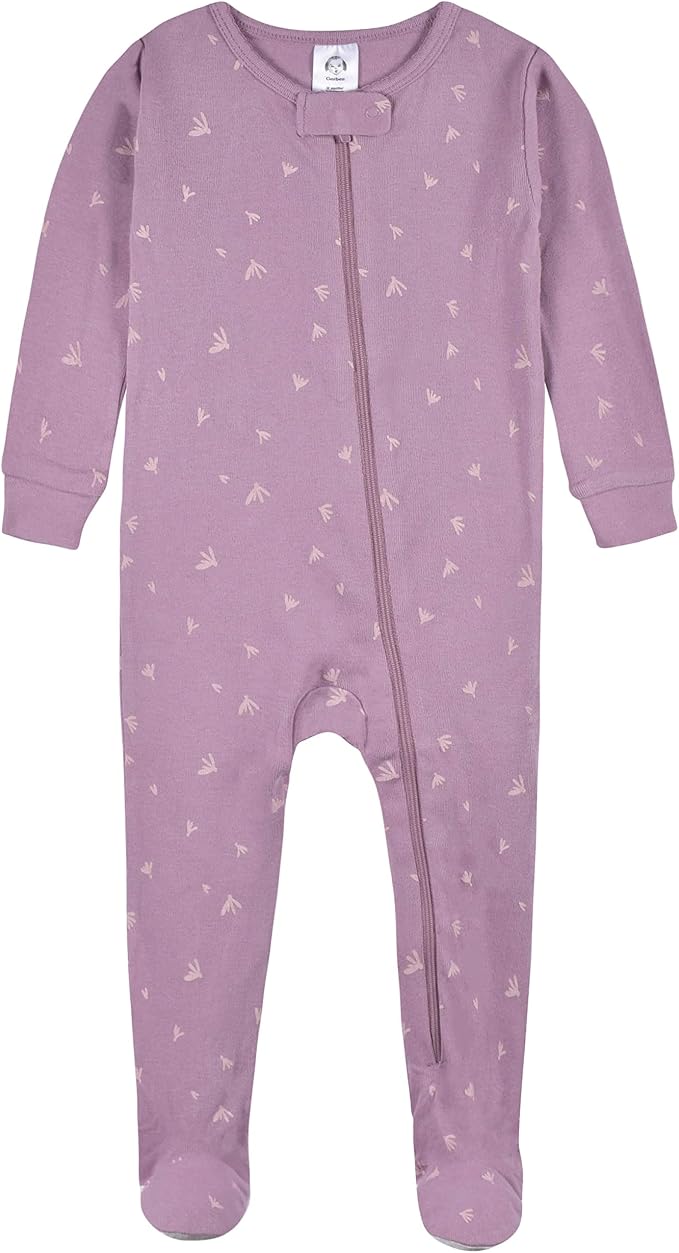 Gerber Baby Girls 2-Pack Footed Pajamas - Image 3