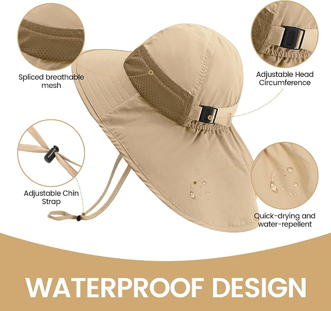 Baby Sun Hat with Neck Flap UPF 50+ - Image 2