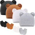 BQUBO Newborn Baby Hats Mittens Set Hospital Hat Beanie Infant Caps Baby Gloves by DRESHOW