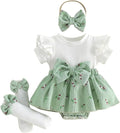 Giraropa Newborn Baby Girl Clothes Smocked Bubble Romper Dress + Socks + by Giraropa
