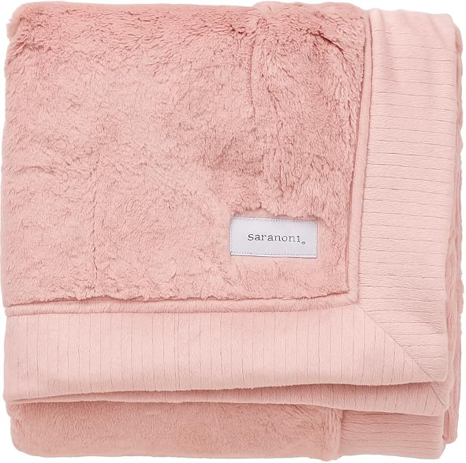 Saranoni Lush Receiving Blanket Soft Baby Blanket Ballet Slipper Pink 40x30 | by SaranoniLuxuryBlankets