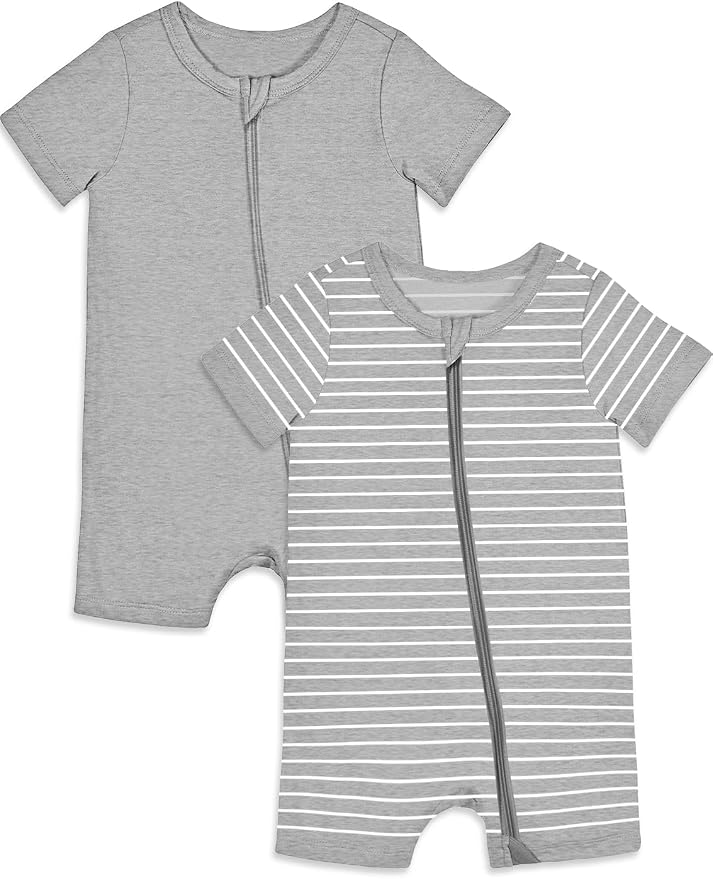 Jimonda Baby Rompers Cotton Boys Girls Short Sleeve Sleepers Pajamas Pjs | Two by JimondaBaby