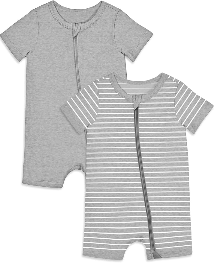 Jimonda Baby Rompers Cotton Boys Girls Short Sleeve Sleepers Pajamas Pjs | Two by JimondaBaby