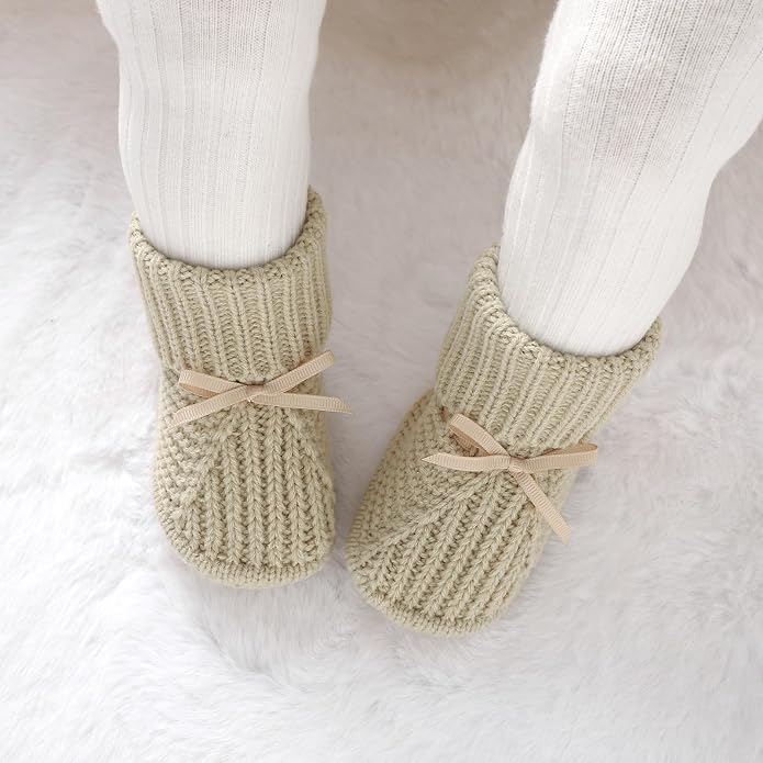 mimixiong Baby Booties Newborn Infant Sock Shoes | Hand Knitting Crochet Boy - Image 2
