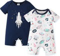 NZRVAWS Newborn Baby Boy Clothes Infant Romper 2-Pack outfit Cute Pattern by NZRVAWS
