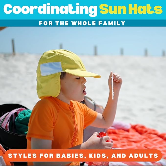 SwimZip Sun Hat with Neck Flap | UPF 50+ Protection - Image 6