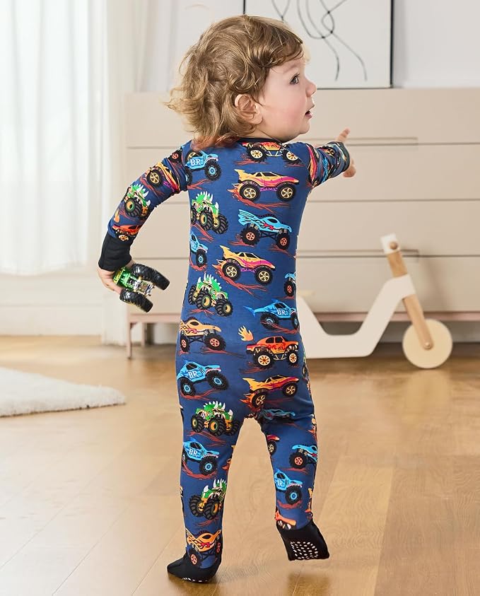 babee Reshinee Bamboo Viscose Baby Footie Pajama, Zipper Sleeper Boys Girls | - Image 6