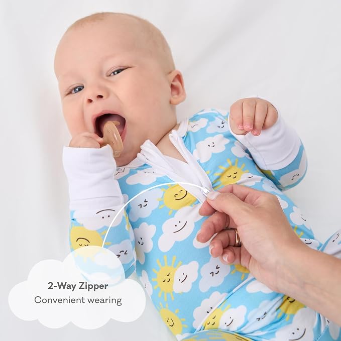 pureborn Baby Sleeper Viscose from Bamboo Zipper Footies 0-24 Months - Image 5