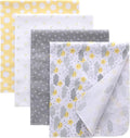 Gina Era Flannel Receiving Blankets, Baby Swaddle Blankets 100% Cotton 4 Pcs by GinaEra