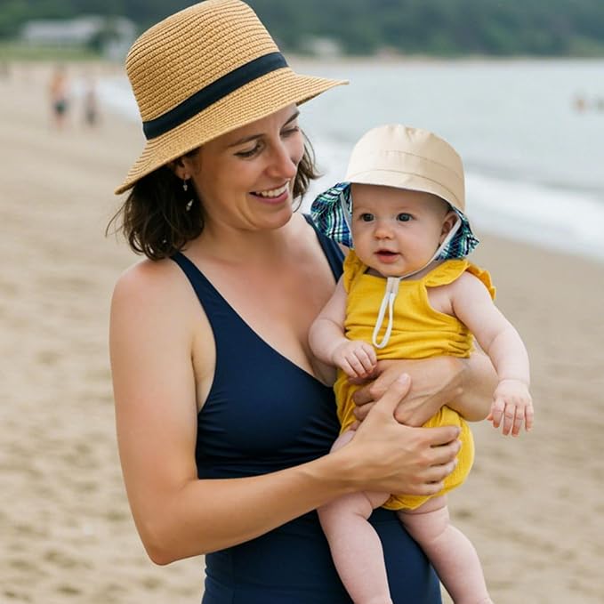 Durio UPF 50+ Baby Sun Hat Wide Brim Toddler Bucket Hats - Image 7